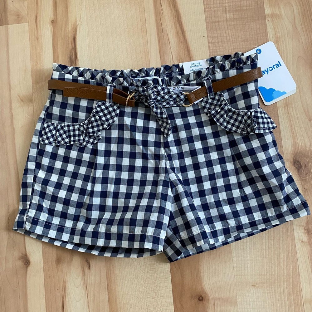 Mayoral Girls Checkered Shorts
